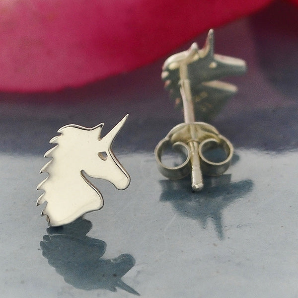 Unicorn Post Earrings - Poppies Beads n' More