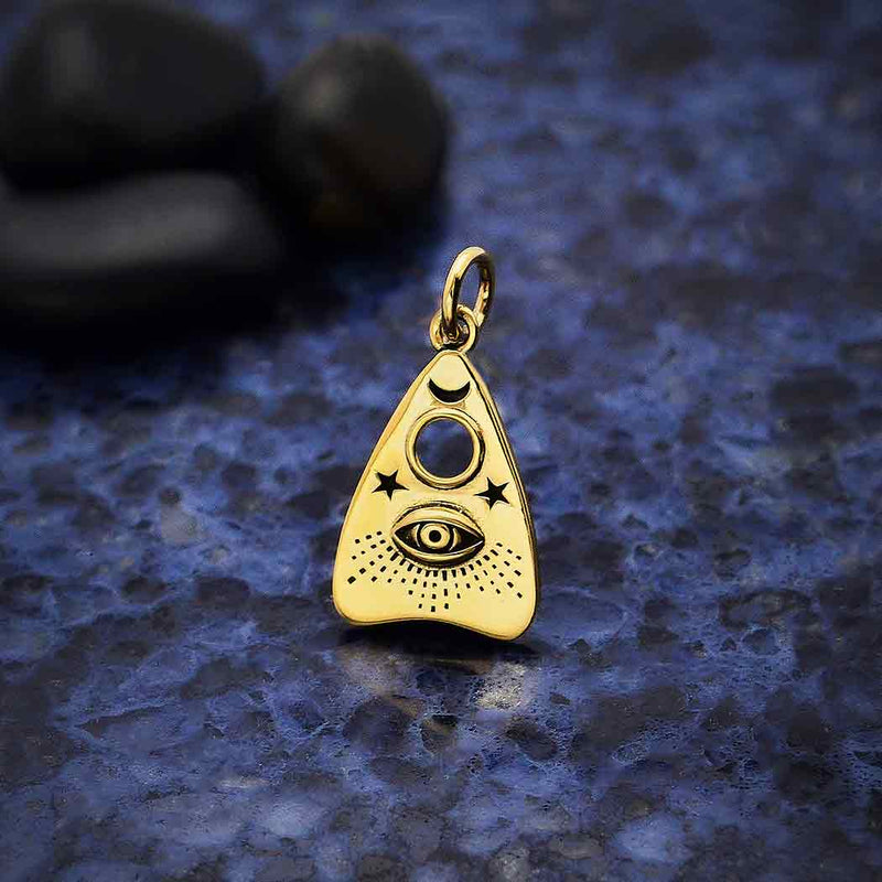 Ouija Planchette Charm with All Seeing Eye - Poppies Beads n' More