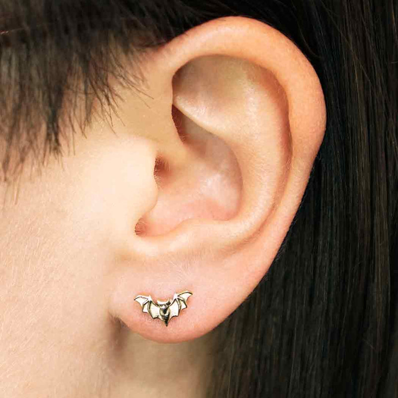 Detailed Bat Post Earrings - Poppies Beads n' More