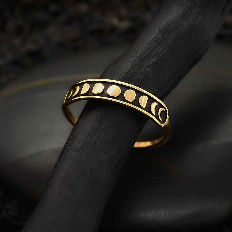 Bronze Moon Phases Ring - Poppies Beads n' More