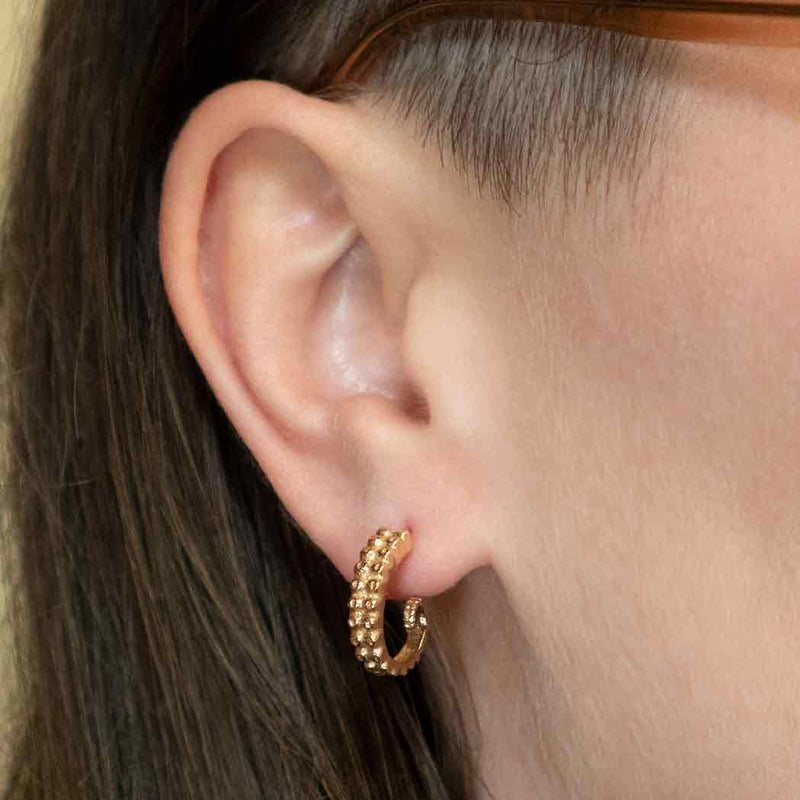 Bronze Octopus Tentacle Post Hoop Earrings - Poppies Beads n' More