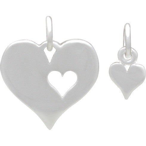 Hearts- Mother Daughter Charm Set - Poppies Beads n' More