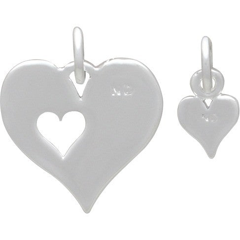 Hearts- Mother Daughter Charm Set - Poppies Beads n' More