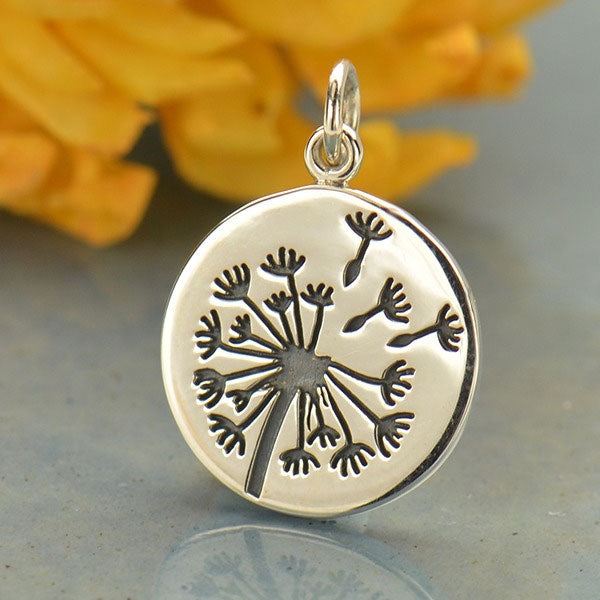 Large Dandelion Charm - Poppies Beads n' More