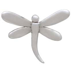 Sterling Silver Dragonfly Solderable Charm - Poppies Beads n' More