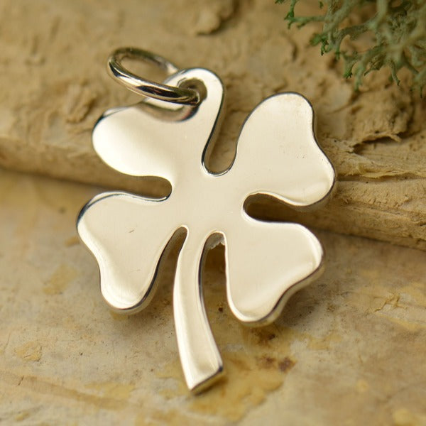 Four Leaf Lucky Clover Charm, - Poppies Beads n' More