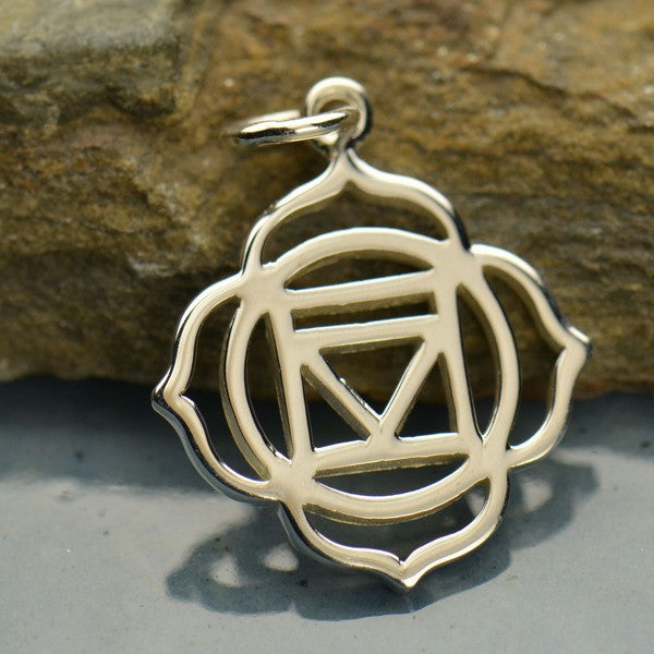 Sterling Silver Root Chakra Charm - Poppies Beads n' More