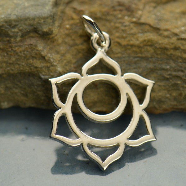 Sterling Silver Sacral Chakra Charm - Poppies Beads n' More