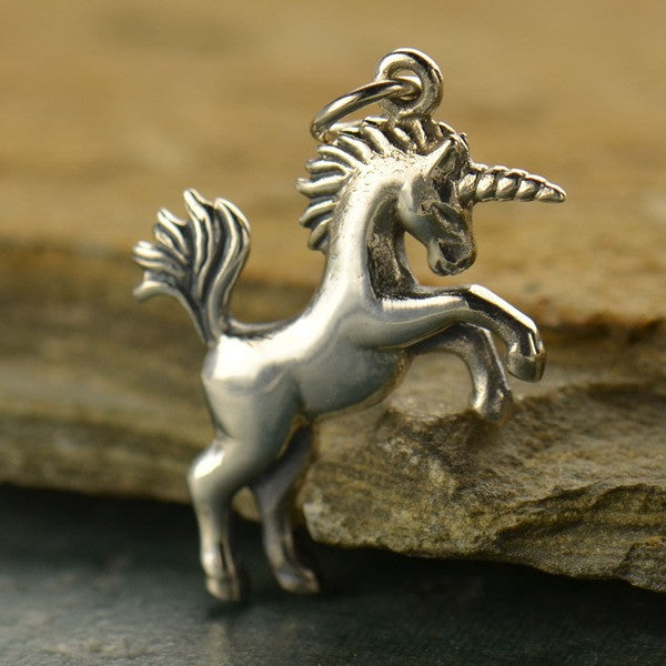 Sterling Silver Realistic Unicorn - Poppies Beads n' More