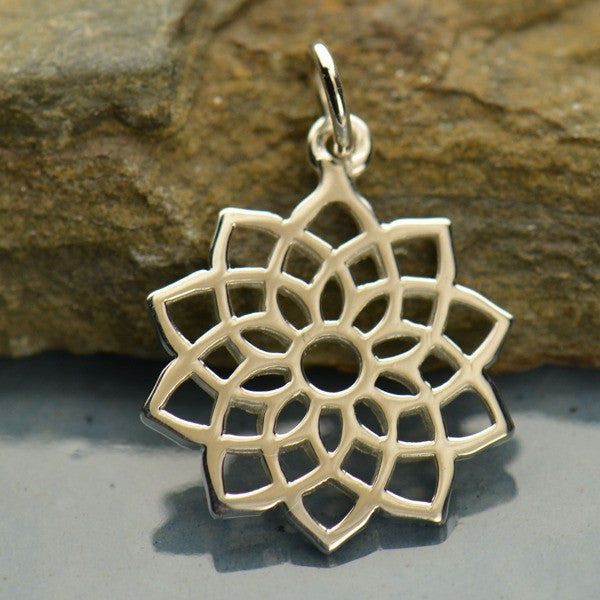 Sterling Silver Crown Chakra Charm - Poppies Beads n' More