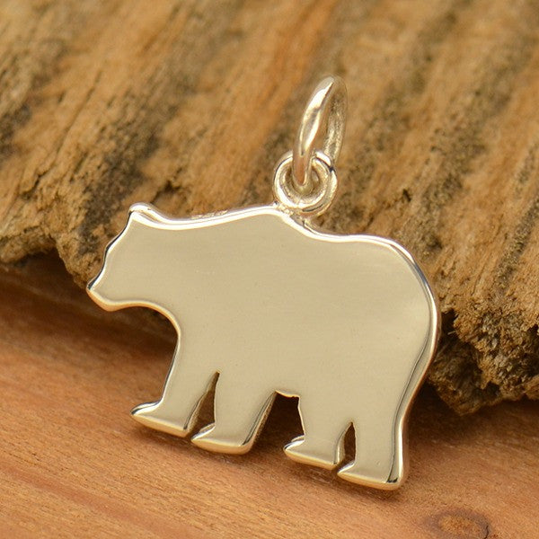 Sterling Silver Mama Bear Stamping Blank - Poppies Beads n' More