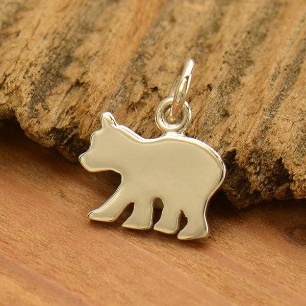 Sterling Silver Baby Bear Stamping Blank - Poppies Beads n' More