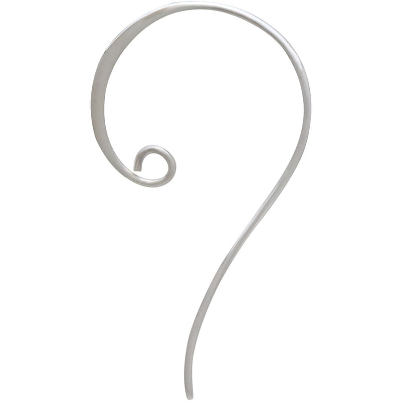 Sterling Silver Wire Ear Hook Question Mark Shape - Poppies Beads n' More