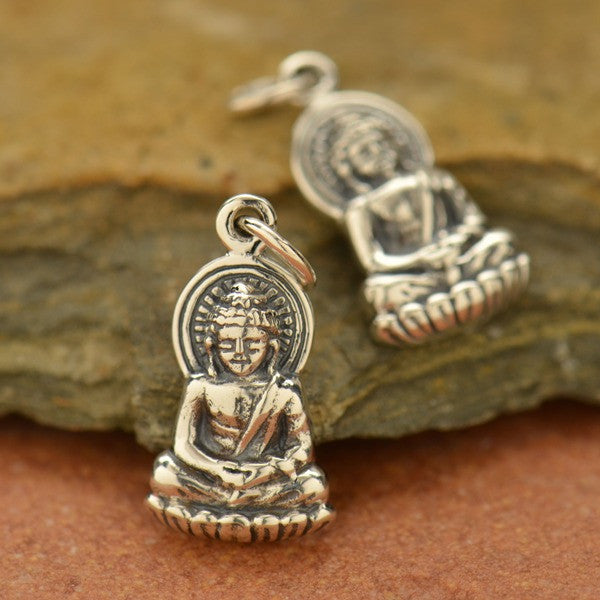 Sterling Silver Buddha Charm - Poppies Beads n' More