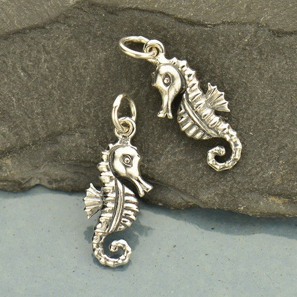 Sterling Silver Seahorse Charm - Poppies Beads n' More