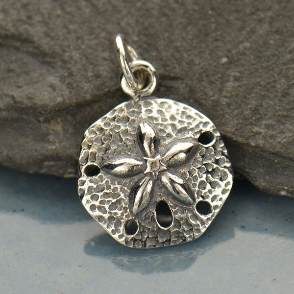 Sterling Silver Sand Dollar Charm - Poppies Beads n' More