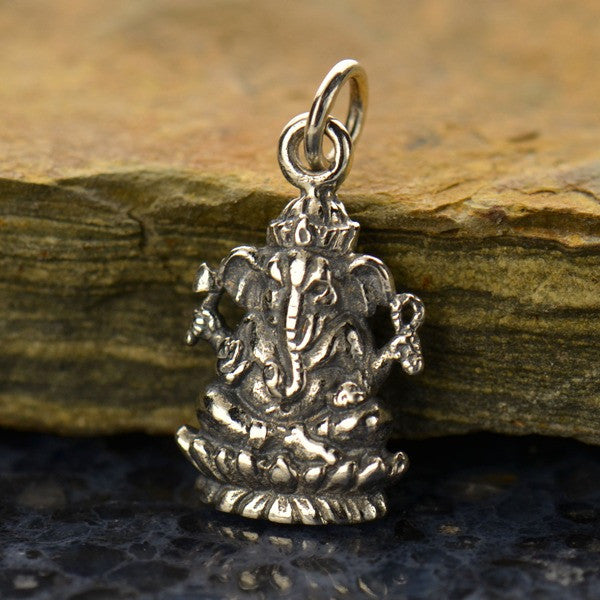 Sterling Silver Ganesh Charm - Poppies Beads n' More