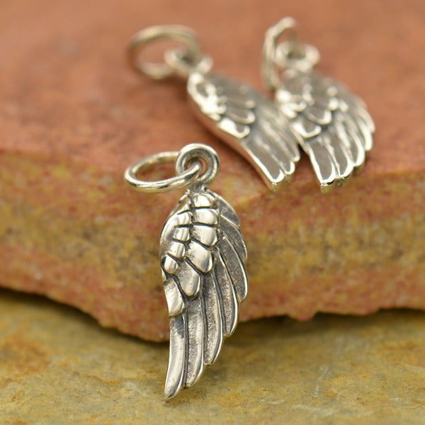 Angel Wing Charm, - Poppies Beads n' More