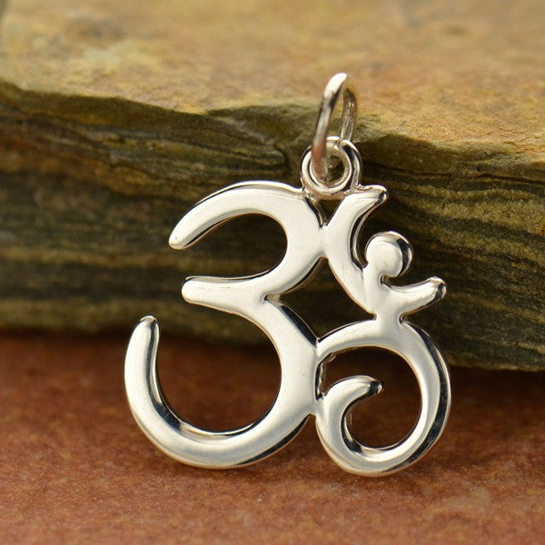 Sterling Silver Ohm Charm - Poppies Beads n' More
