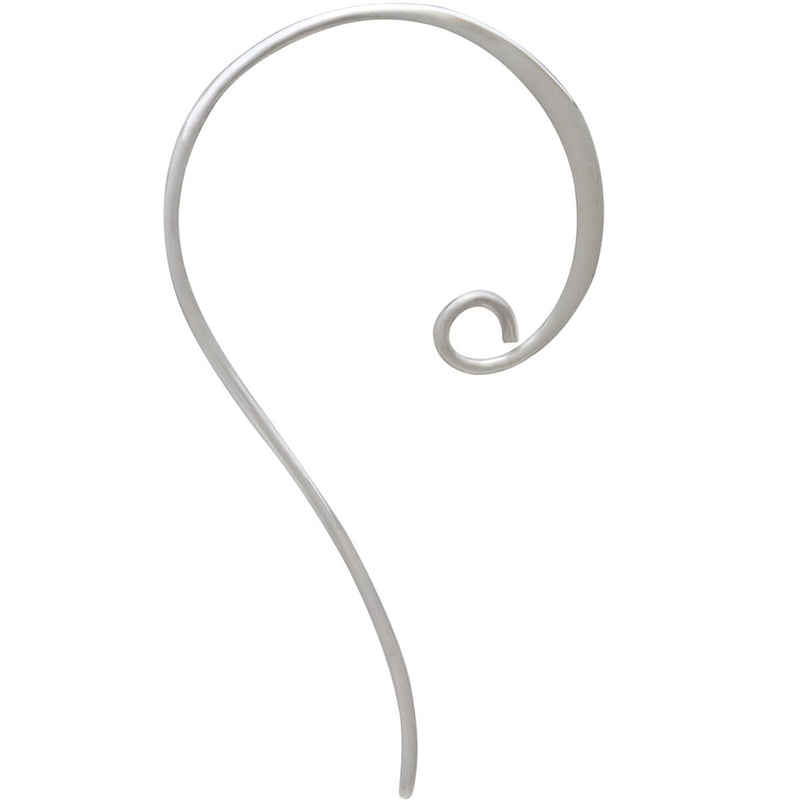 Sterling Silver Wire Ear Hook Question Mark Shape - Poppies Beads n' More