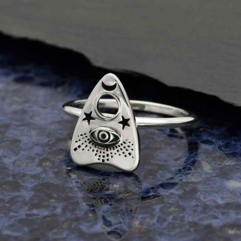 Sterling Silver Ouija Planchette Ring - Poppies Beads n' More