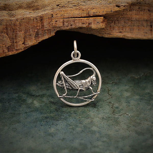 Sterling Silver Lucky Cricket Charm - Poppies Beads n' More