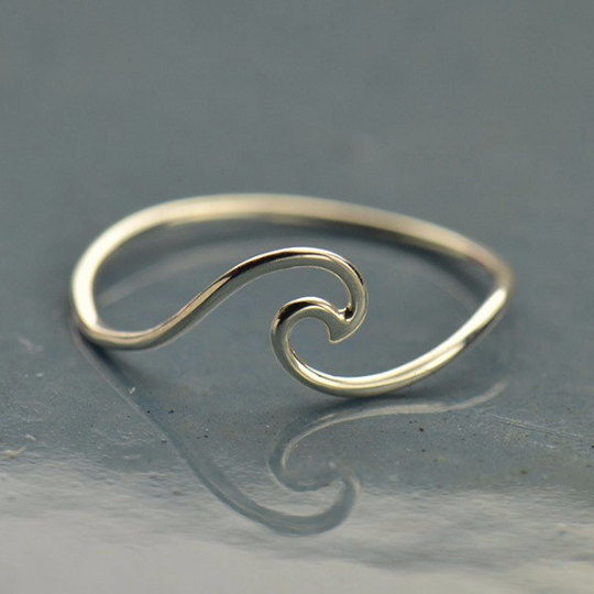 Sterling Silver Wave Ring - Poppies Beads n' More
