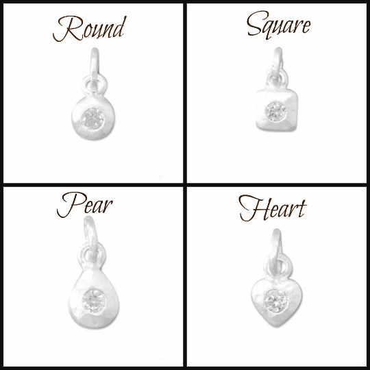 Sterling Silver Matte CZ Charms - Poppies Beads n' More
