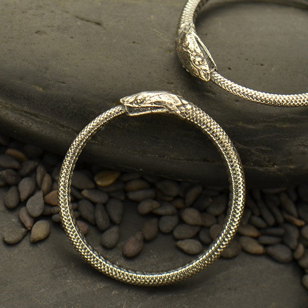 Sterling Silver Ring - Ouroboros Snake Ring - Poppies Beads n' More