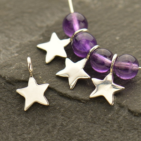 Sterling Silver Tiny Star Dangle - Poppies Beads n' More