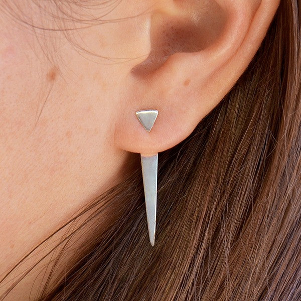 Triangle Ear Jacket - Geometric Jewelry - Poppies Beads n' More