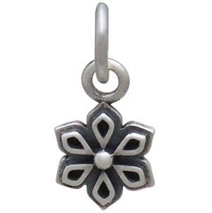 Sterling Silver Tiny Mandala Charm - Poppies Beads n' More