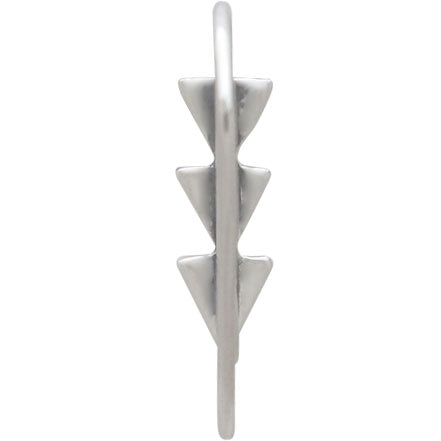 Sterling Silver Ear Hooks with Stacked Triangles - Poppies Beads n' More