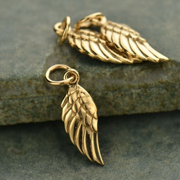 Angel Wing Charm, - Poppies Beads n' More