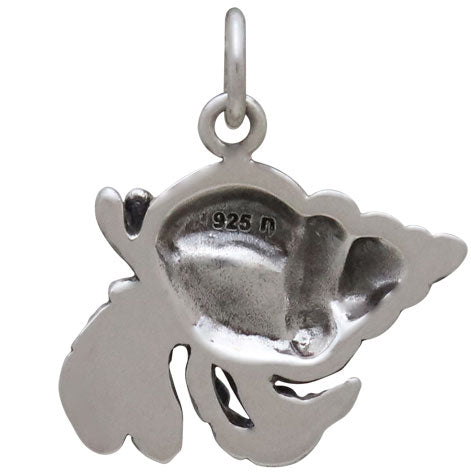 Sterling Silver Hermit Crab Charm - Poppies Beads n' More