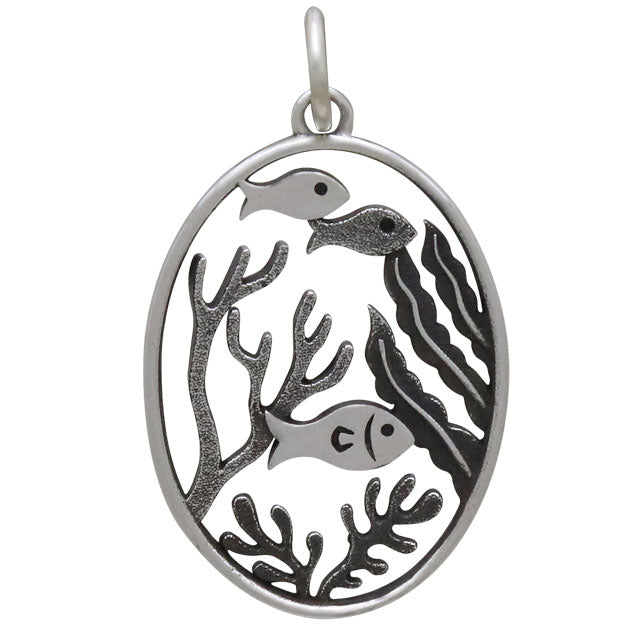 Sterling Silver Sealife and Fish Charm - Poppies Beads n' More